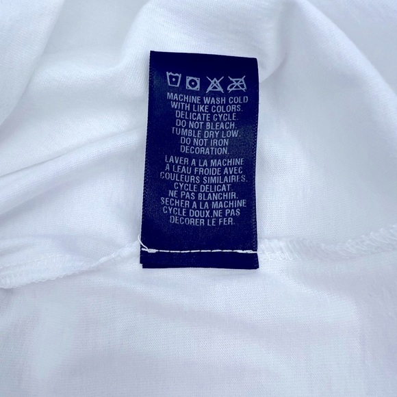 KARL LAGERFELD PARIS, WHITE TEE SHIRT, 100% COTTON, UNISEX, LARGE SIZE - Picture 14 of 16